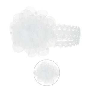 White Headband W/bow & Flower (copy)