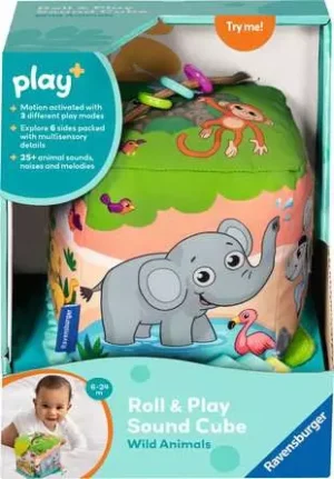 Ravensburger Roll And Play Sound Cube Wild Animals