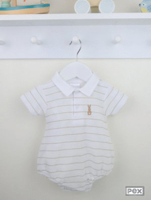Pex Boys Summer Cottontail Romper Beige