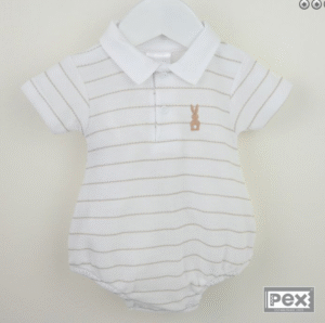 Pex Boys Summer Cottontail Romper Beige