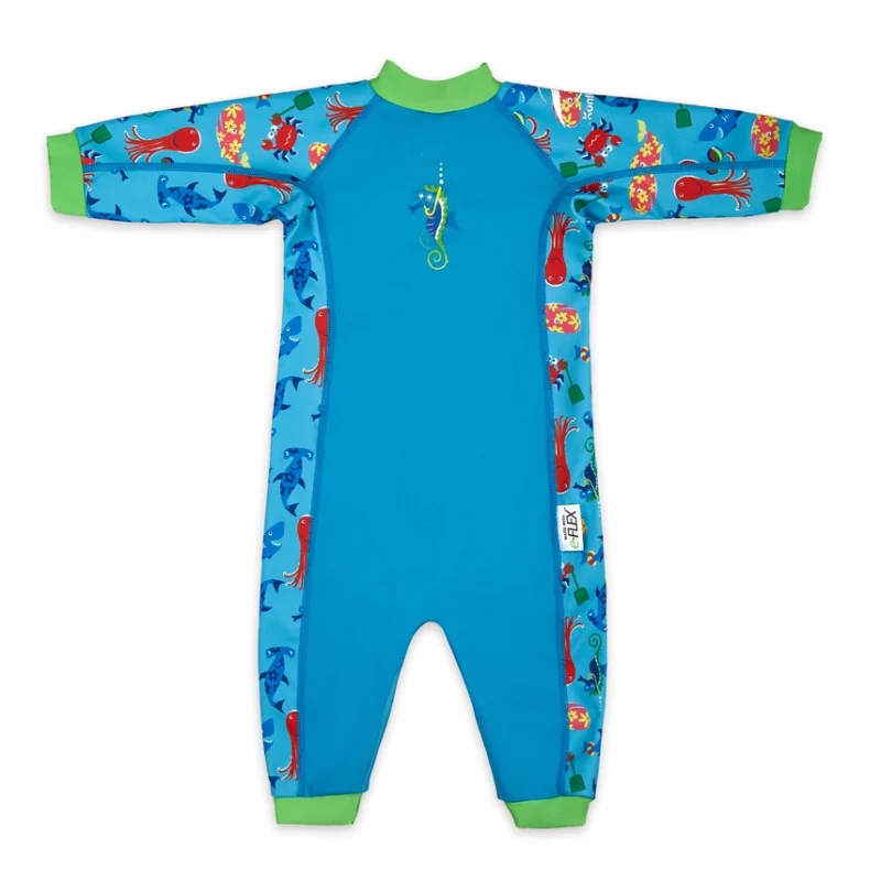 Splashy Swimsuit With E-Flex- Cyan Seabiskit