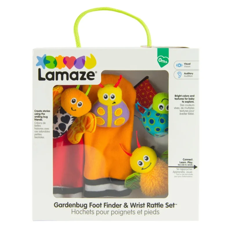 Lamaze Gardenbug Foot Finder And Wrist Rattle Set