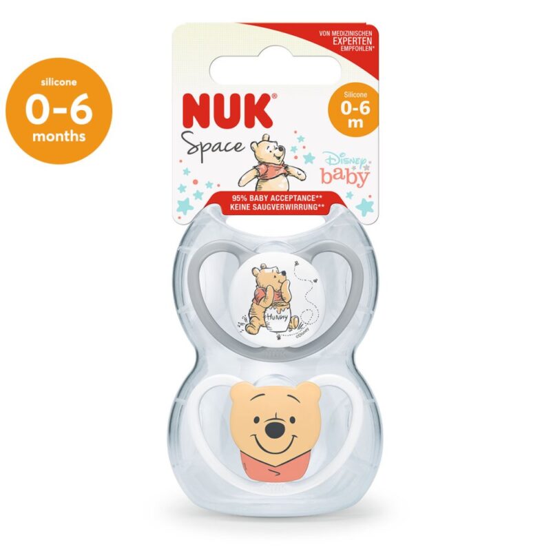Nuk Pacifier Space Baby Soothers 0-6m – Disney Winnie Pooh