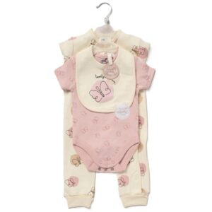 Baby Girls Sustainable 3 Piece All In One Set