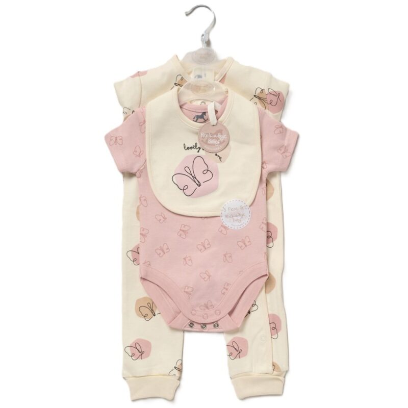 Baby Girls Sustainable 3 Piece All In One Set
