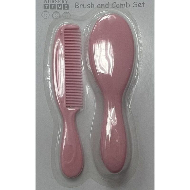 Nursery Time Brush And Comb Set-pink