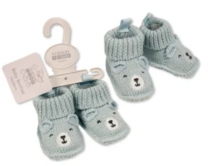 Nursery Time Knitted Baby Booties With Dog Face Embroidery And Ears (copy)