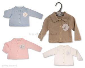 Knitted Baby Cardigan- Taupe