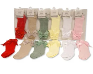 Knee Length Baby Socks With Bow (0-18 Months)