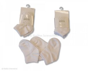 White Baby Socks 3pk- Newborn
