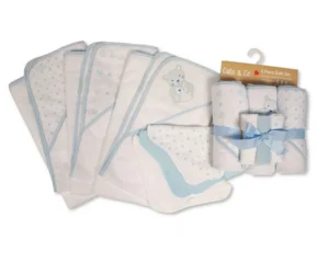 Baby Girls 6 Pcs Hooded Towel And Wash Cloth Bath Set (copy)