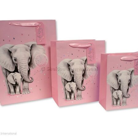Gift Bag ' Beautiful Baby Girl' - Elephant