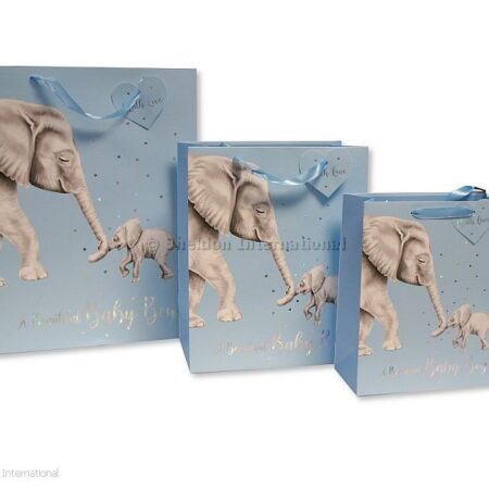 Gift Bag ' Beautiful Baby Boy' - Elephant Trunk