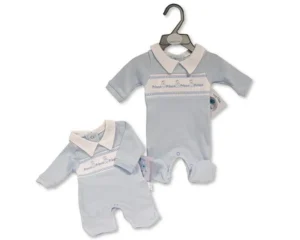 Premature Sleepsuit With Smocking And Bow- Elephant (copy)