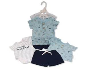 Baby Boys Puppy Shorts Set 3pc