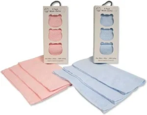 Baby 3 Pack Cotton Wash Cloths