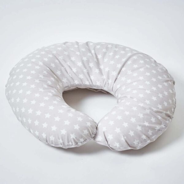 Kinder Valley Donut Nursing Pillow Grey Star