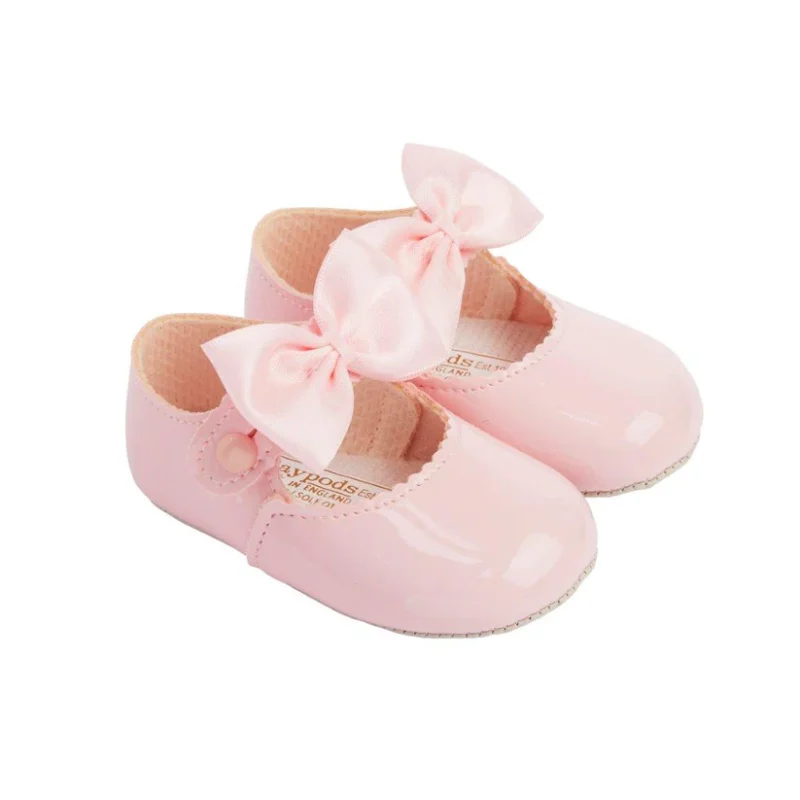 Baypods Soft Soled Shoe With Bow- Pink