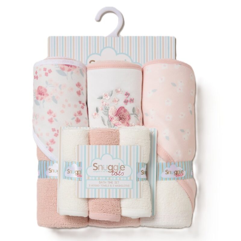 Baby Vegetables 6 Piece Hooded Towels & Washcloths Bath Time Set (copy)