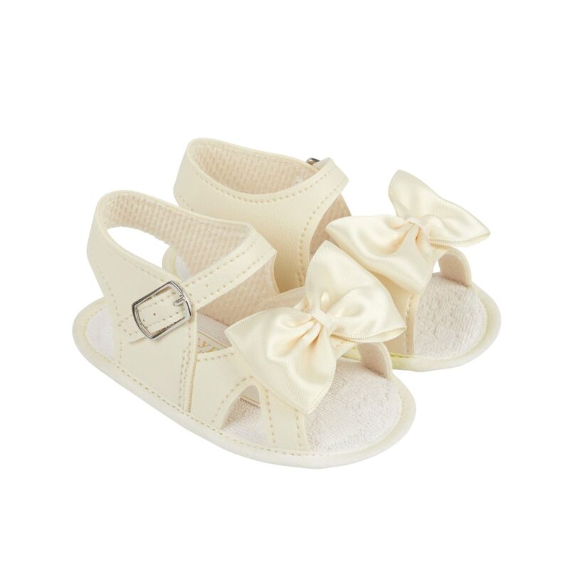 Baypods Baby Girls Soft Soled Sandal- Cream