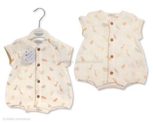 Baby Boys Cotton Safari Romper