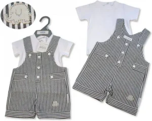 Baby Dungaree Set – Elephant