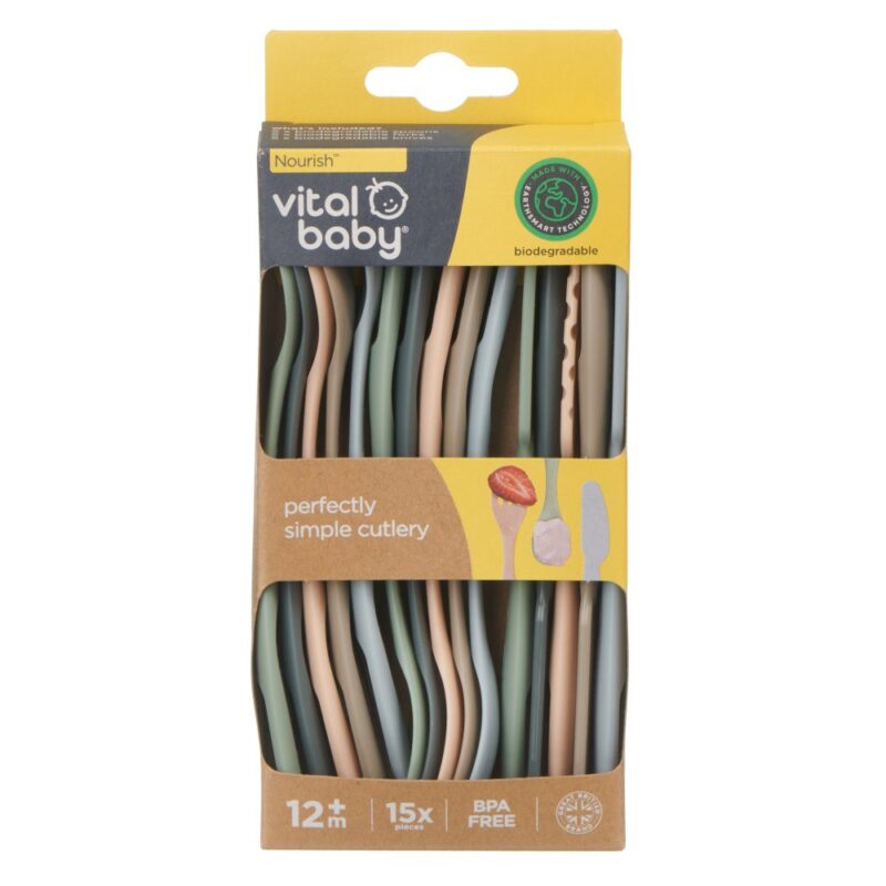 Vital Baby Earth Smart Perfectly Simple Cutlery (15 Pack)