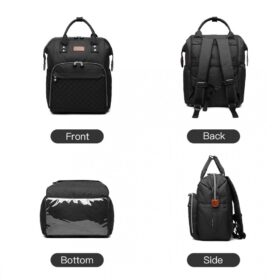 Wide Open Designed Baby Changing Backpack – Black