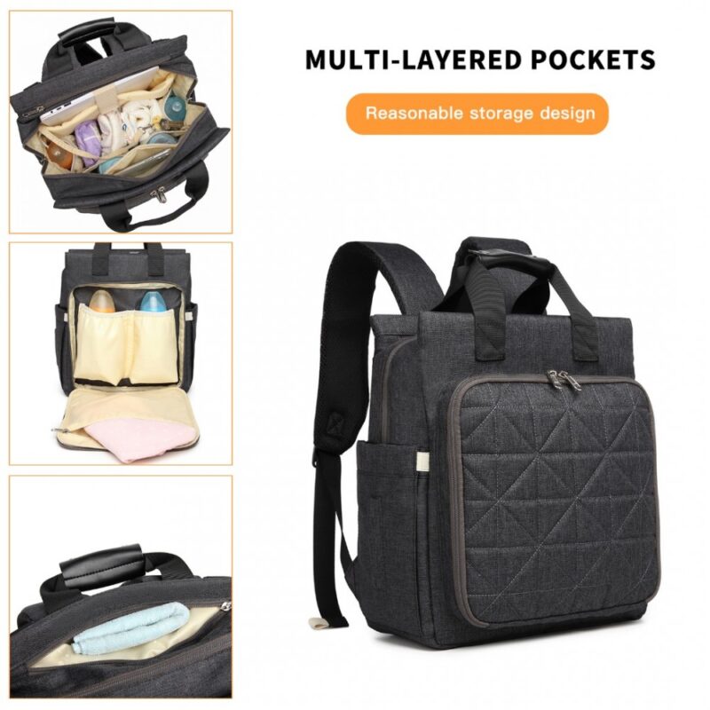 Simple Lightweight Maternity Changing Bag - Black