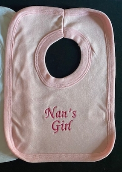 Nans Girl Bib- Pink