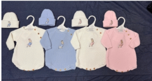 Knitted Peter Rabbit Romper With Hat