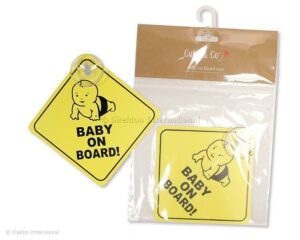 Baby On Board Sign With Suction Cup