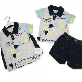 Baby Boys 2 Pcs Cotton Shorts Set