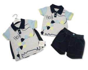 Baby Boys 2 Pcs Cotton Shorts Set