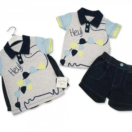 Baby Boys 2 Pcs Cotton Shorts Set