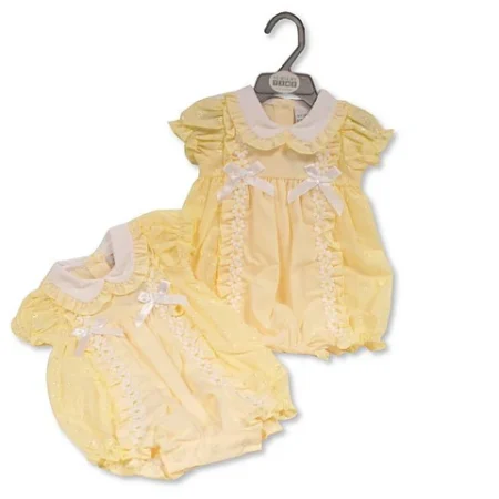 Baby Girls Romper With Bows - Daisies