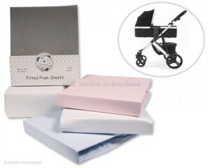 Snuggle Baby Cotton Pram Sheets - Fitted - 2 Pack