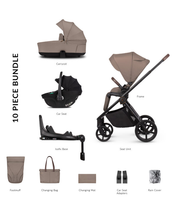Venicci Claro Travel System Bundle- Almond