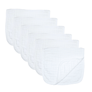 Muslinz 6 Pack 3 Ply Cotton Muslin Burp Cloths