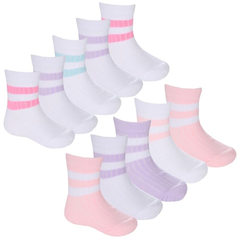 Baby Girls 5 Pack Sport Socks