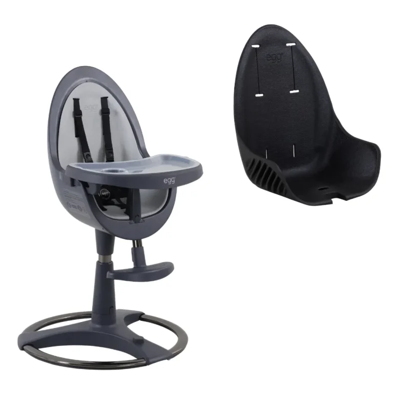Egg Highchair - Grey - Black