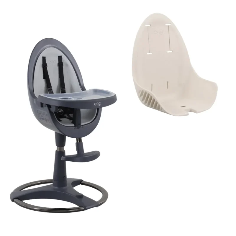 Egg Highchair - Grey - Black