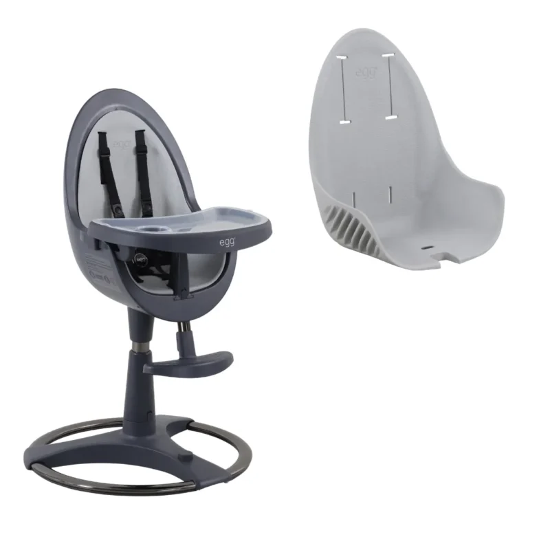 Egg Highchair - Grey - Black