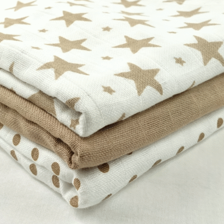 Muslinz 12 Pack Muslin Squares Spots – 70x70cm- Violet (copy)