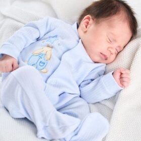 Dandelion Rabbit & Star Ribbed Sleepsuit Pink (copy)
