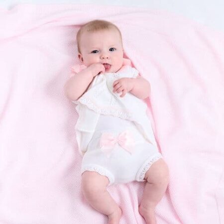 Dandelion Satin Bow Knitted Dress & Pants