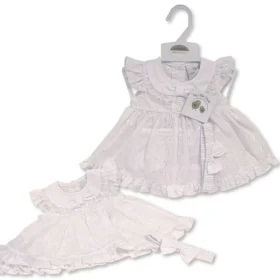 Baby Dress With Embroidery And Lace