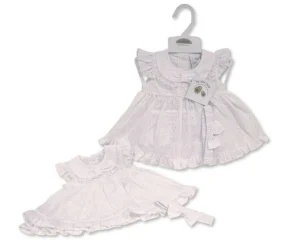 Baby Dress With Embroidery And Lace