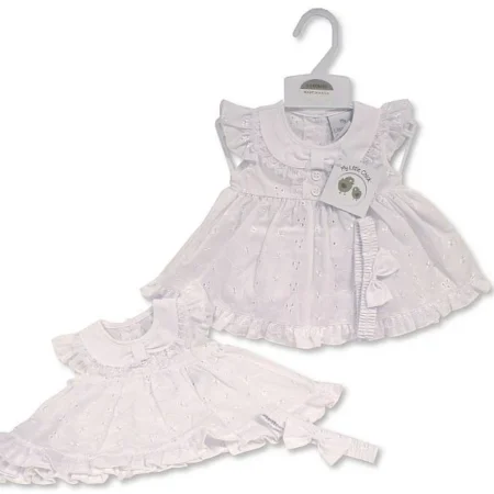 Baby Dress With Embroidery And Lace