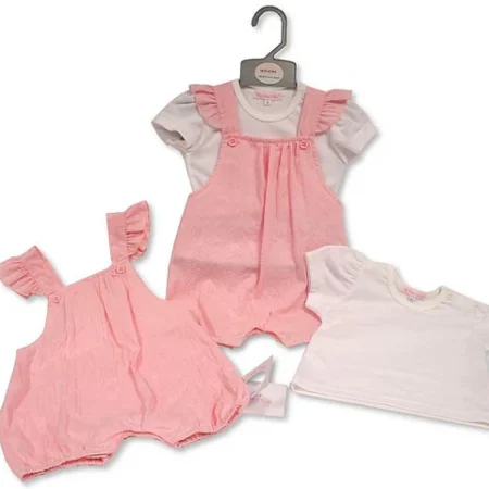 Baby Girls 2 Pcs Dungaree Set